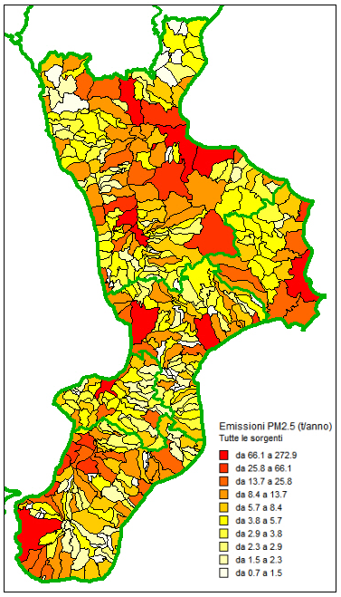 Inventario delle emissioni anno 2010 - PM2.5